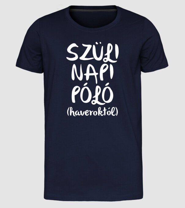  minta sötétkék pólón