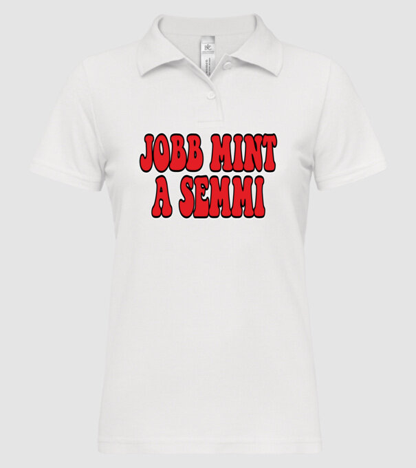  minta fehér pólón