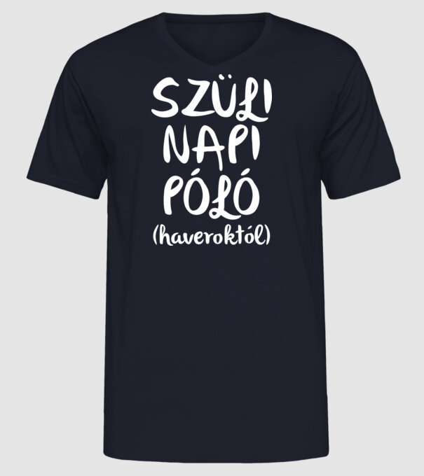  minta sötétkék pólón