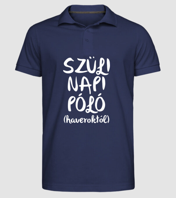  minta sötétkék pólón